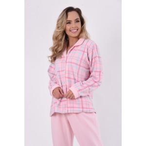 Conjunto Pijama Feminino Aberto MS Xadrez